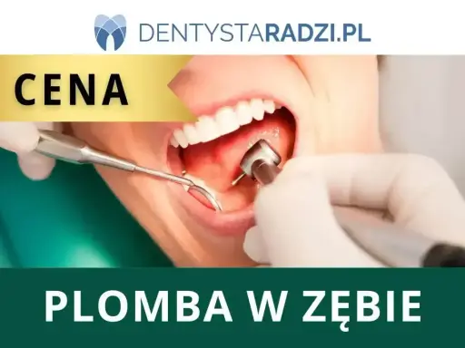 Wizyta u dentysty: cena plomby w zębie. Dentysta używa wiertła i lusterka do leczenia zęba.