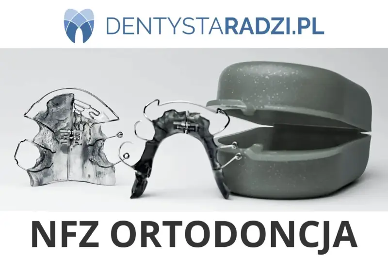 Aparat ortodontyczny NFZ. Dwa aparaty retencyjne i etui.
